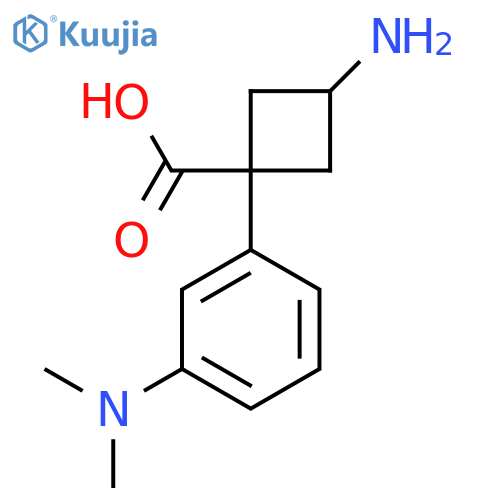 3-amino-1-3-(dimethylamino)phenylcyclobutane-1-carboxylic acid structure