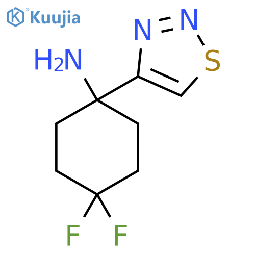 4,4-difluoro-1-(1,2,3-thiadiazol-4-yl)cyclohexan-1-amine structure