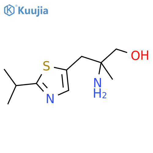 2-amino-2-methyl-3-2-(propan-2-yl)-1,3-thiazol-5-ylpropan-1-ol structure