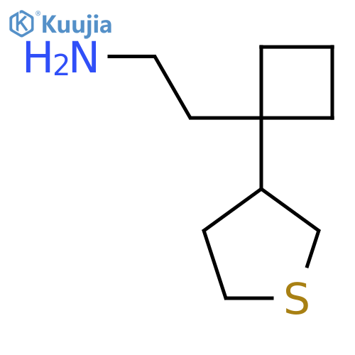 2-1-(thiolan-3-yl)cyclobutylethan-1-amine structure