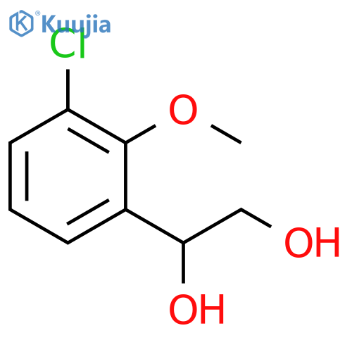 1-(3-chloro-2-methoxyphenyl)ethane-1,2-diol structure