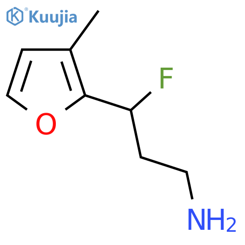 3-fluoro-3-(3-methylfuran-2-yl)propan-1-amine structure