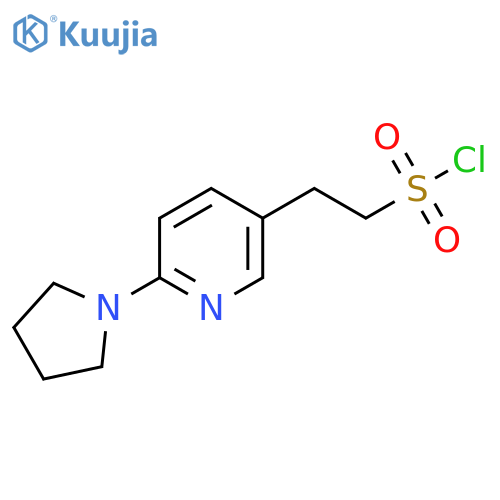 2-6-(pyrrolidin-1-yl)pyridin-3-ylethane-1-sulfonyl chloride structure
