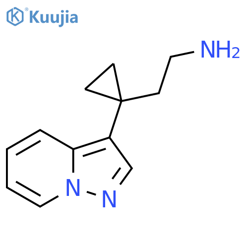 2-(1-{pyrazolo1,5-apyridin-3-yl}cyclopropyl)ethan-1-amine structure