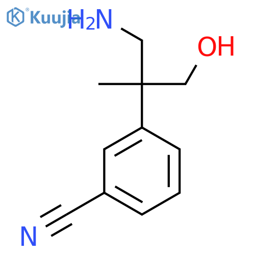 3-(1-amino-3-hydroxy-2-methylpropan-2-yl)benzonitrile structure