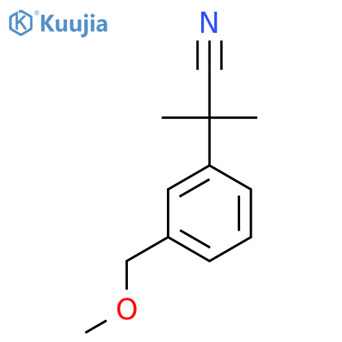 2-3-(methoxymethyl)phenyl-2-methylpropanenitrile structure