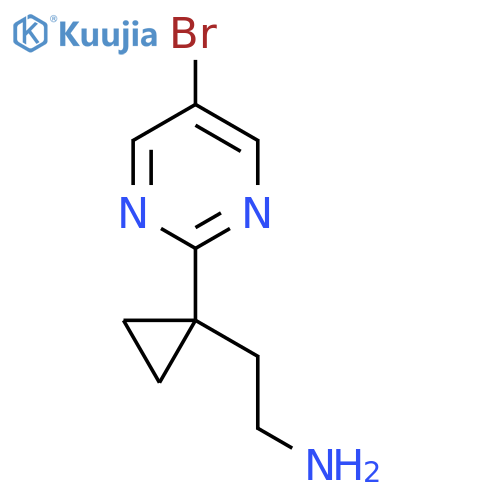 2-1-(5-bromopyrimidin-2-yl)cyclopropylethan-1-amine structure