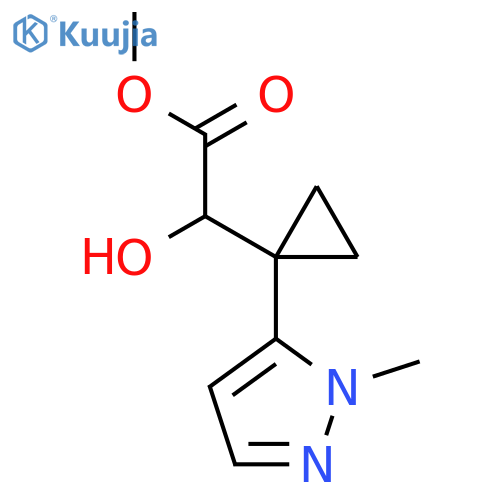methyl 2-hydroxy-2-1-(1-methyl-1H-pyrazol-5-yl)cyclopropylacetate structure