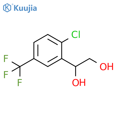1-2-chloro-5-(trifluoromethyl)phenylethane-1,2-diol structure