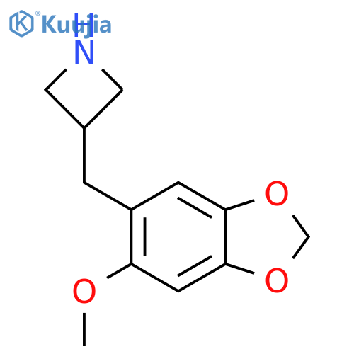 3-(6-methoxy-1,3-dioxaindan-5-yl)methylazetidine structure