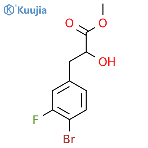methyl 3-(4-bromo-3-fluorophenyl)-2-hydroxypropanoate structure