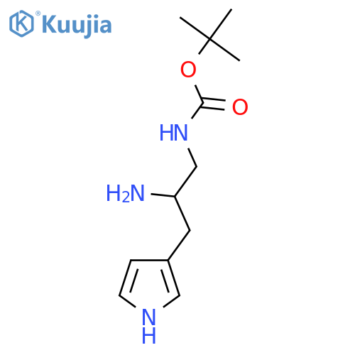 tert-butyl N-2-amino-3-(1H-pyrrol-3-yl)propylcarbamate structure