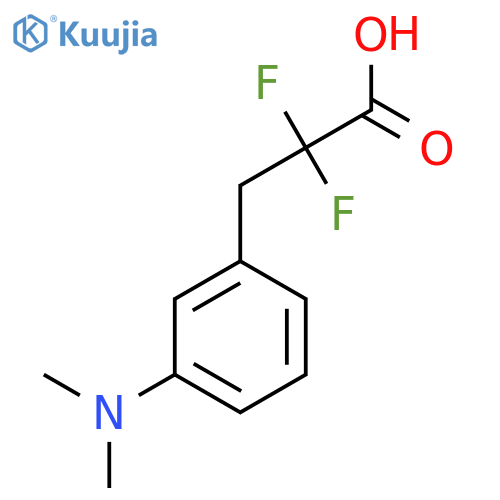 3-3-(dimethylamino)phenyl-2,2-difluoropropanoic acid structure