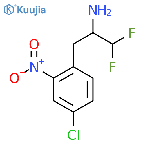 3-(4-chloro-2-nitrophenyl)-1,1-difluoropropan-2-amine structure