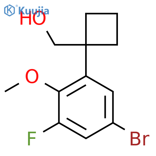 1-(5-bromo-3-fluoro-2-methoxyphenyl)cyclobutylmethanol structure