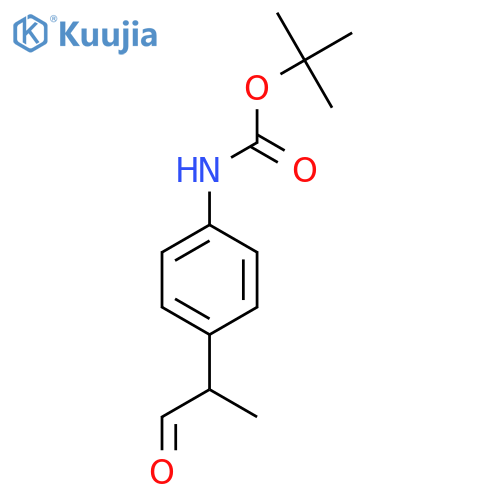 tert-butyl N-4-(1-oxopropan-2-yl)phenylcarbamate structure