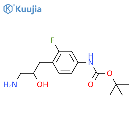 tert-butyl N-4-(3-amino-2-hydroxypropyl)-3-fluorophenylcarbamate structure