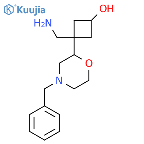 3-(aminomethyl)-3-(4-benzylmorpholin-2-yl)cyclobutan-1-ol structure