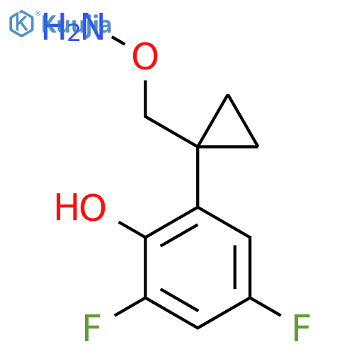 2-{1-(aminooxy)methylcyclopropyl}-4,6-difluorophenol structure