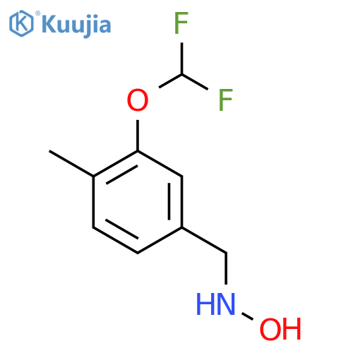 N-{3-(difluoromethoxy)-4-methylphenylmethyl}hydroxylamine structure