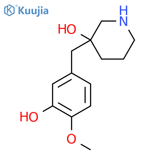 3-(3-hydroxy-4-methoxyphenyl)methylpiperidin-3-ol structure