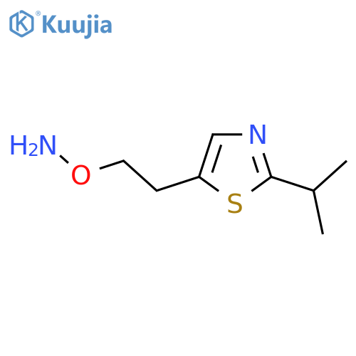 O-{2-2-(propan-2-yl)-1,3-thiazol-5-ylethyl}hydroxylamine structure