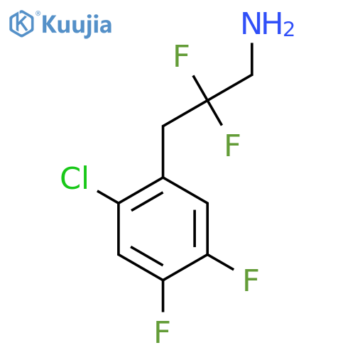 3-(2-chloro-4,5-difluorophenyl)-2,2-difluoropropan-1-amine structure