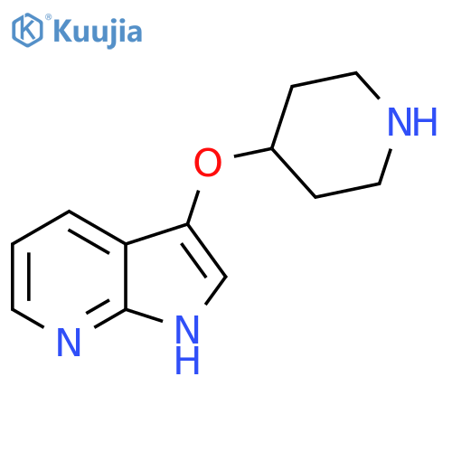 4-{1H-pyrrolo2,3-bpyridin-3-yloxy}piperidine structure