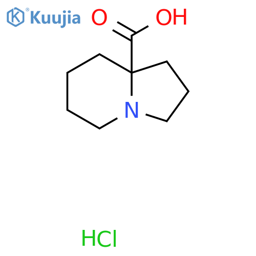 Octahydroindolizine-8a-carboxylic acid hydrochloride structure