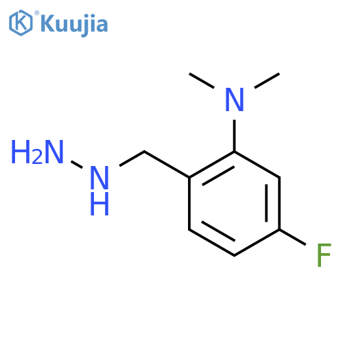 5-fluoro-2-(hydrazinylmethyl)-N,N-dimethylaniline structure