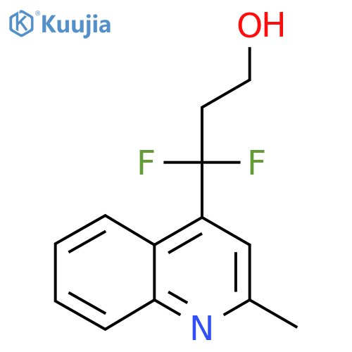 3,3-difluoro-3-(2-methylquinolin-4-yl)propan-1-ol structure