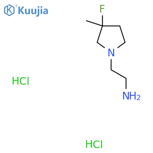 2-(3-fluoro-3-methylpyrrolidin-1-yl)ethan-1-amine dihydrochloride structure