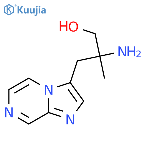 2-amino-3-{imidazo1,2-apyrazin-3-yl}-2-methylpropan-1-ol structure