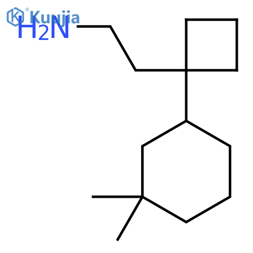 2-1-(3,3-dimethylcyclohexyl)cyclobutylethan-1-amine structure