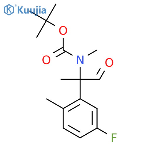 tert-butyl N-2-(5-fluoro-2-methylphenyl)-1-oxopropan-2-yl-N-methylcarbamate structure