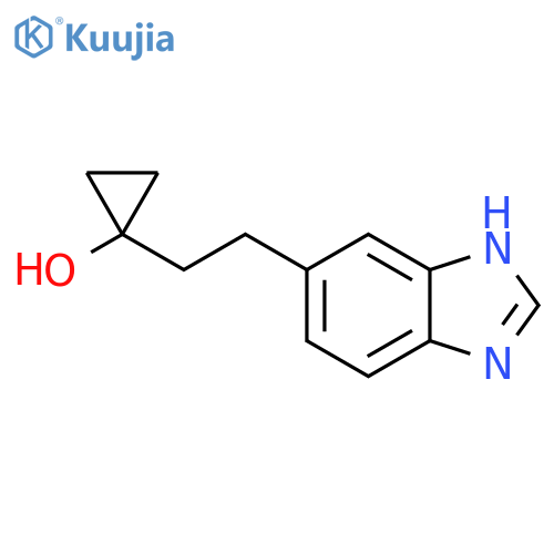 1-2-(1H-1,3-benzodiazol-5-yl)ethylcyclopropan-1-ol structure