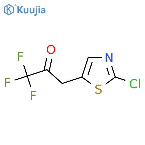 3-(2-chloro-1,3-thiazol-5-yl)-1,1,1-trifluoropropan-2-one structure