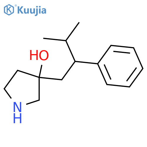 3-(3-methyl-2-phenylbutyl)pyrrolidin-3-ol structure