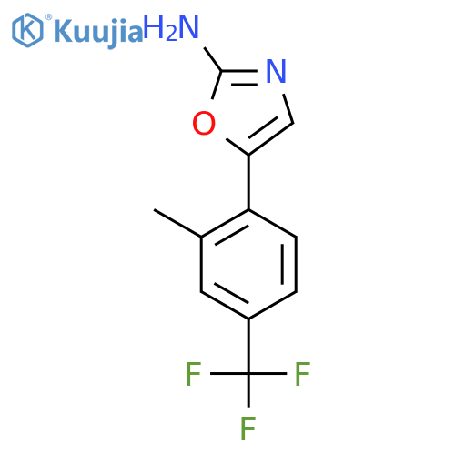 5-2-methyl-4-(trifluoromethyl)phenyl-1,3-oxazol-2-amine structure