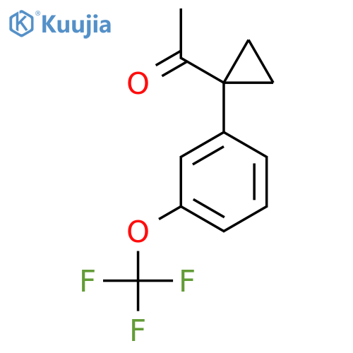 1-{1-3-(trifluoromethoxy)phenylcyclopropyl}ethan-1-one structure