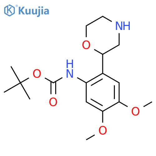 tert-butyl N-4,5-dimethoxy-2-(morpholin-2-yl)phenylcarbamate structure
