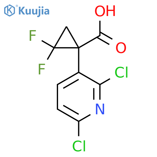 1-(2,6-Dichloropyridin-3-yl)-2,2-difluorocyclopropane-1-carboxylic acid structure