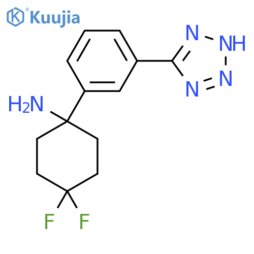 4,4-difluoro-1-3-(1H-1,2,3,4-tetrazol-5-yl)phenylcyclohexan-1-amine structure