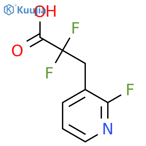 2,2-difluoro-3-(2-fluoropyridin-3-yl)propanoic acid structure