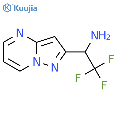 2,2,2-trifluoro-1-{pyrazolo1,5-apyrimidin-2-yl}ethan-1-amine structure
