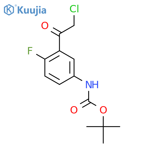 tert-butyl N-3-(2-chloroacetyl)-4-fluorophenylcarbamate structure