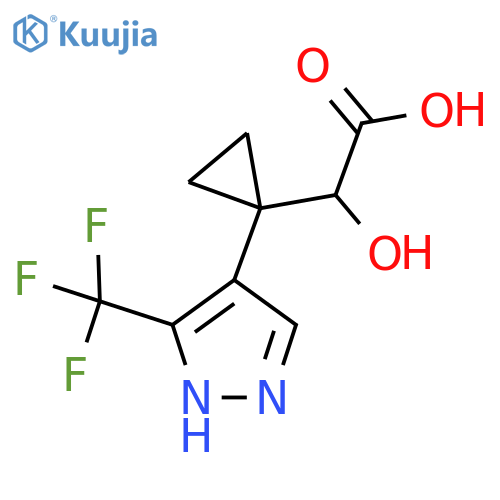 2-hydroxy-2-{1-3-(trifluoromethyl)-1H-pyrazol-4-ylcyclopropyl}acetic acid structure