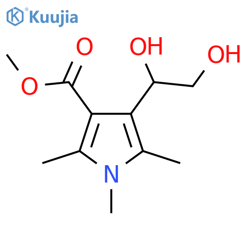 methyl 4-(1,2-dihydroxyethyl)-1,2,5-trimethyl-1H-pyrrole-3-carboxylate structure
