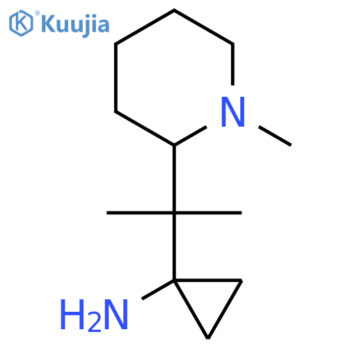1-2-(1-methylpiperidin-2-yl)propan-2-ylcyclopropan-1-amine structure