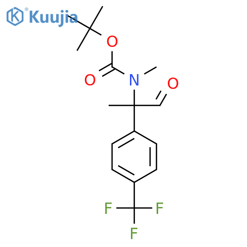 tert-butyl N-methyl-N-{1-oxo-2-4-(trifluoromethyl)phenylpropan-2-yl}carbamate structure